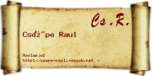 Csépe Raul névjegykártya